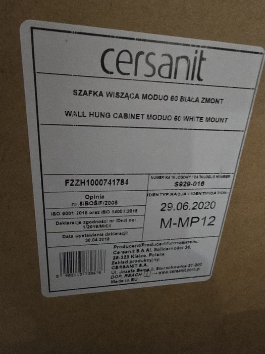Szafka łazienkowa biała wisząca 60 cm poekspo