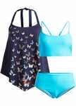 B.P.C tankini 3-elementowe biustonosz bustier figi i luźna koszulka ^4