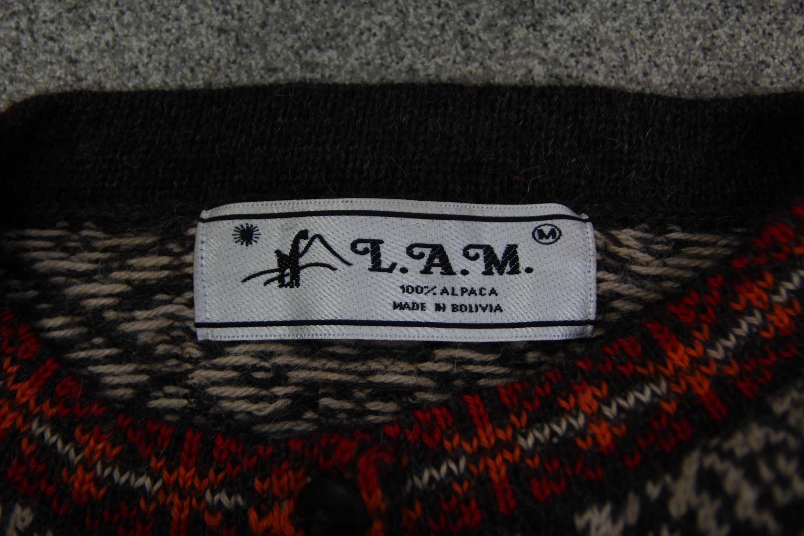 L.A.M damski lekki sweter wełna alpaki rozmiar M