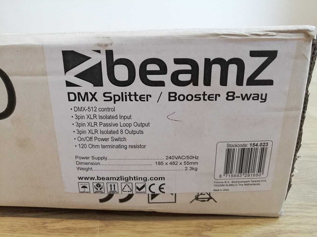 Splitter DMX rozdzielacz sygnału na 8 wyjść, XLR 3-pin, nowy