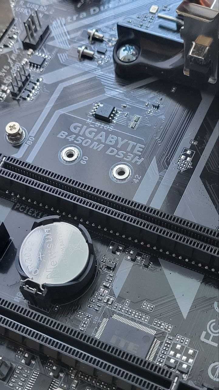 Комплект Ryzen 5 2600+ Gigabyte B450M +16B DDR4+ Башня Socket AM4