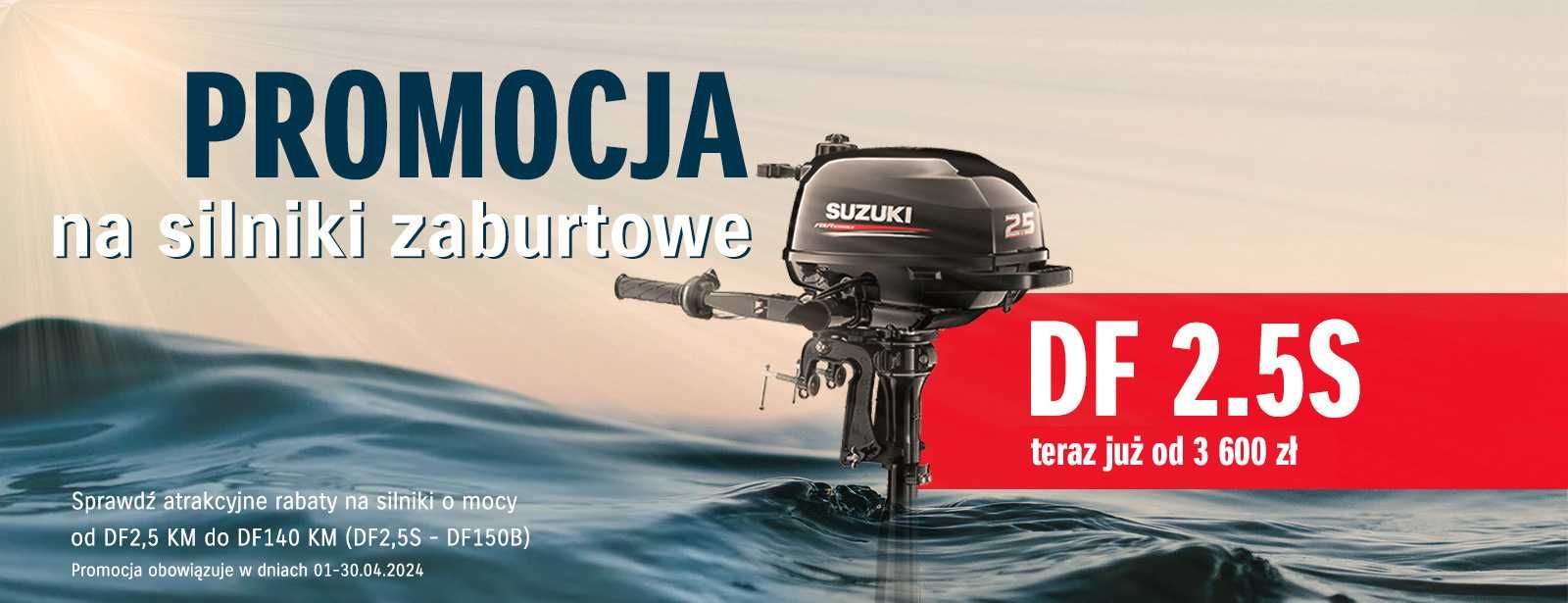 Silnik zaburtowy Suzuki DF2.5L + licznik mtg !!! PROMOCJA!!!