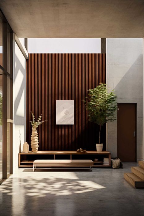 Lamele ścienne akustyczne SLIM 275x54 cm na czarnym filcu Gray i inne