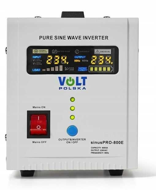 Інвертор Volt Polska 800W + Акумулятор 100Ah 2в1 ДЖБ ИБП Безперебойник