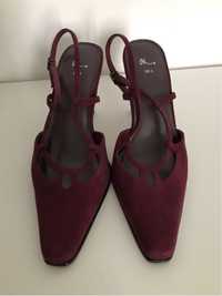 Замшеві туфлі бордового кольору Bhs