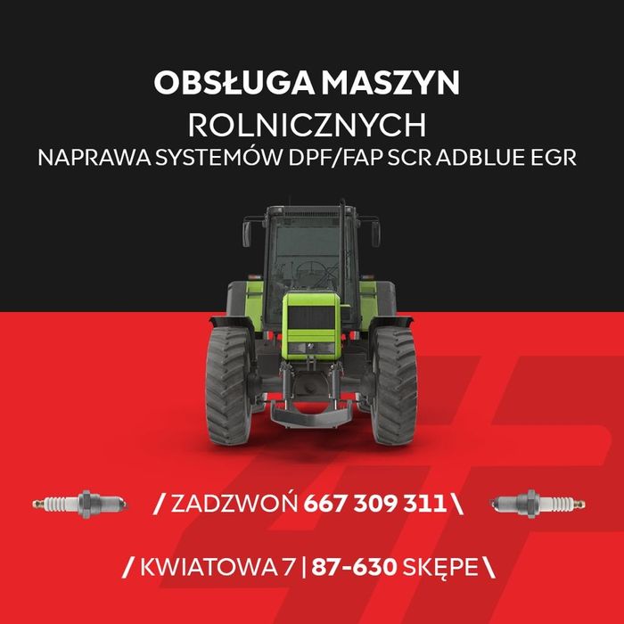 Zwiększanie mocy chiptuning  maszyny ciagniki rolnicze adblue dpf