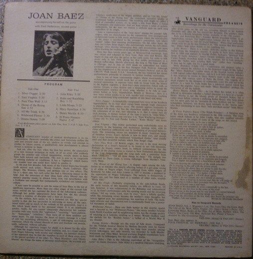 Виниловая пластинка Joan Baez - Joan Baez (LP, Album, Mono)