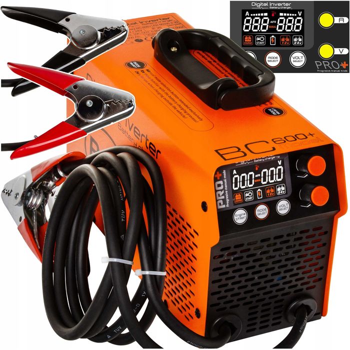 Prostownik Inwertorowy z Rozruchem 600A BJC Samochodowy 12V / 24V PRO+