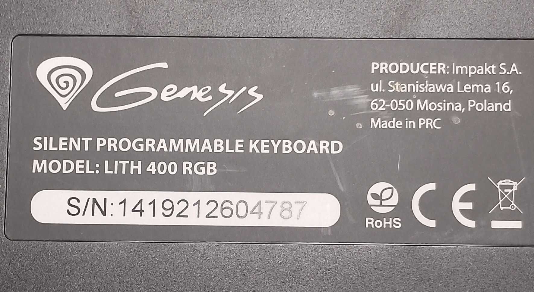 Клавiатура usb Genesis.