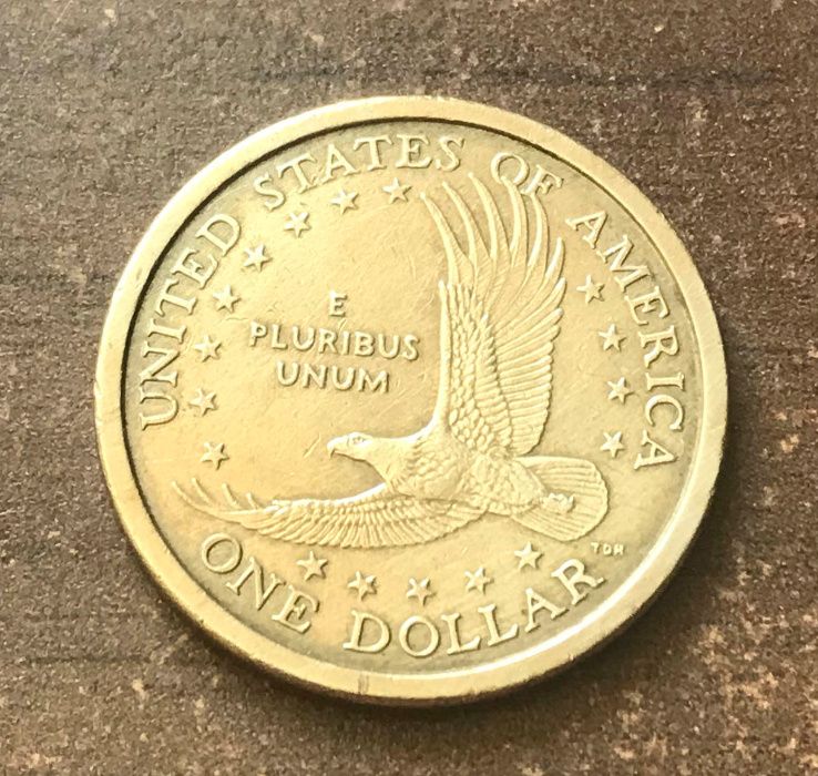 Монета One Dollar "P", Сакагавея, "Ширяючий орел"