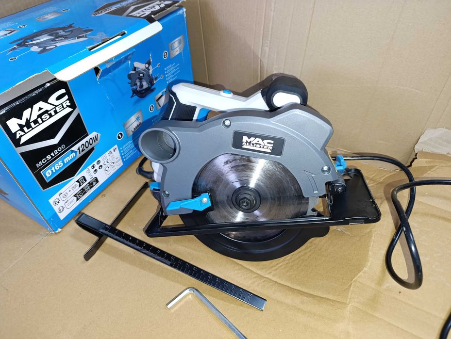 Pilarka tarczowa Macallister MCS1200 / moc 1200W tarcza 165mm laser