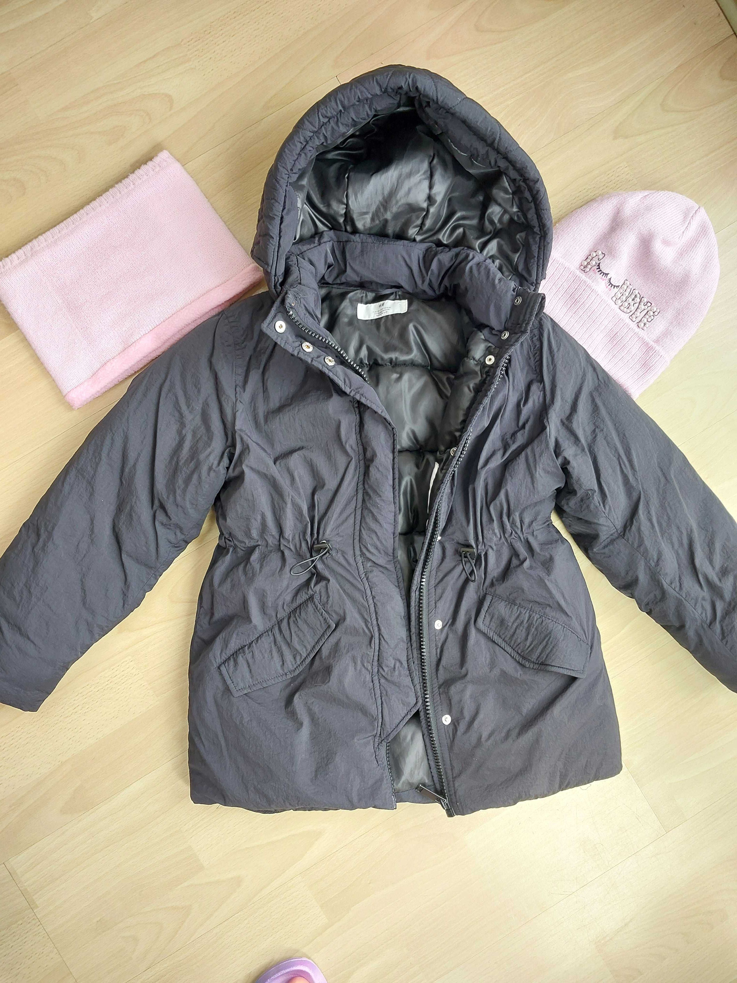 Watowana kurtka parka nylonowa H&M r. 128-134