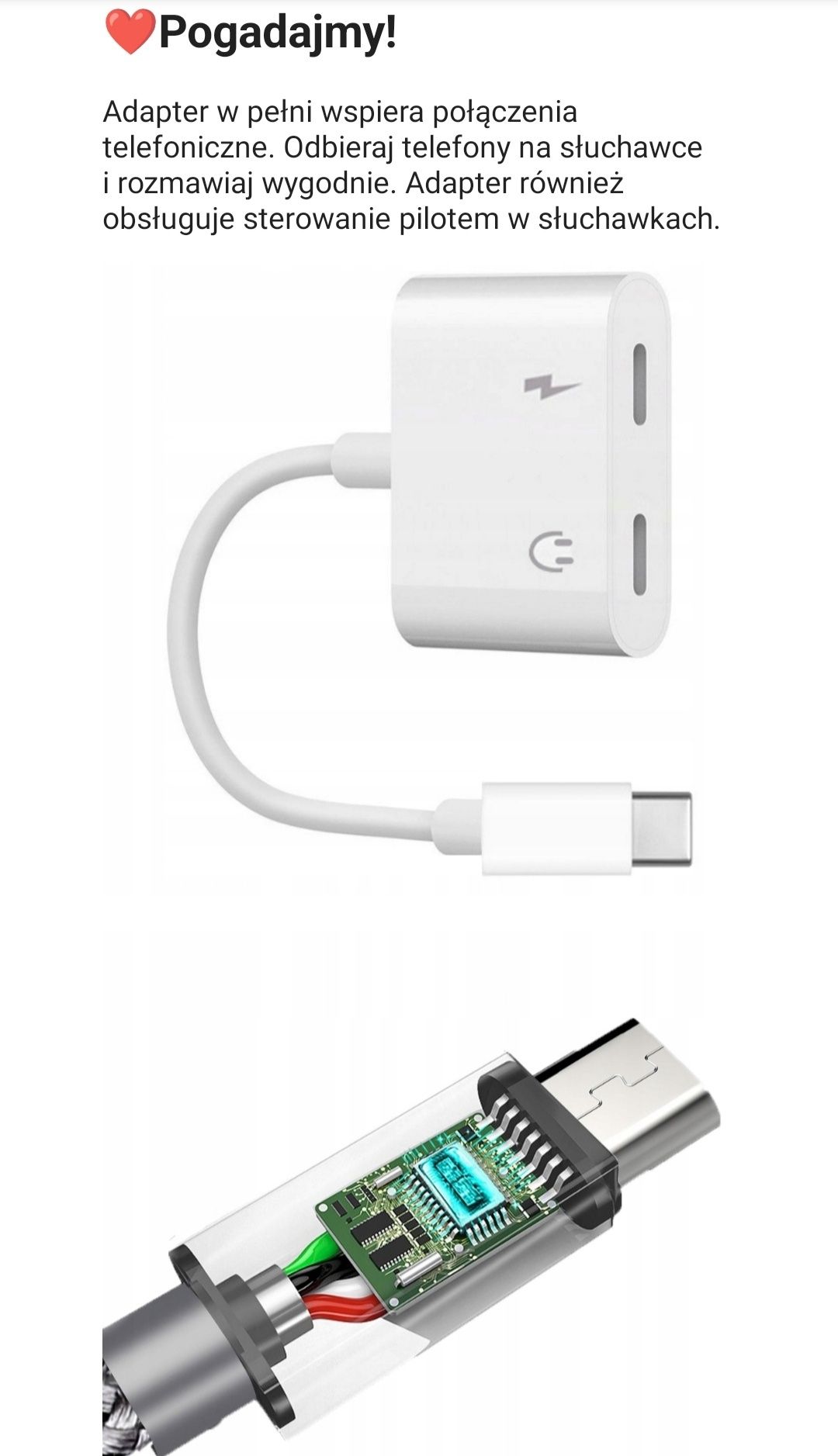 Adapter USB c do telefonów nowy z gwarancją