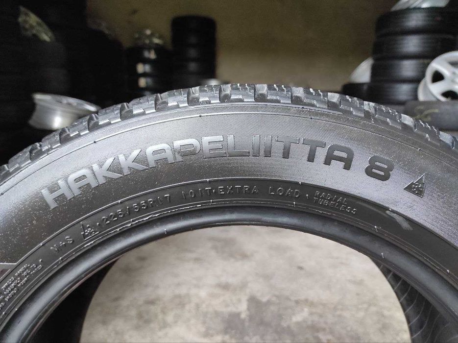 Nokian Hakkapeliitta 8 225/55r17 101T XL 4шт 6-6,3мм ЗИМА из Финляндии