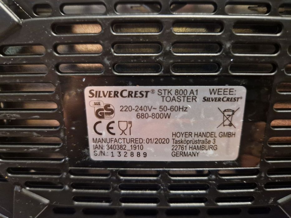 Тостер SilverCrest STK 800 A1 | 680–800W