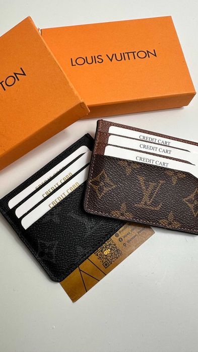 Skórzany cardholder etui na karty Louis Vuitton uniseks premium