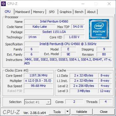 Потужний ПК Intel Pentium G4560 3,5GHz 16Gb DDR4 2666, 256Gb SSD NVME