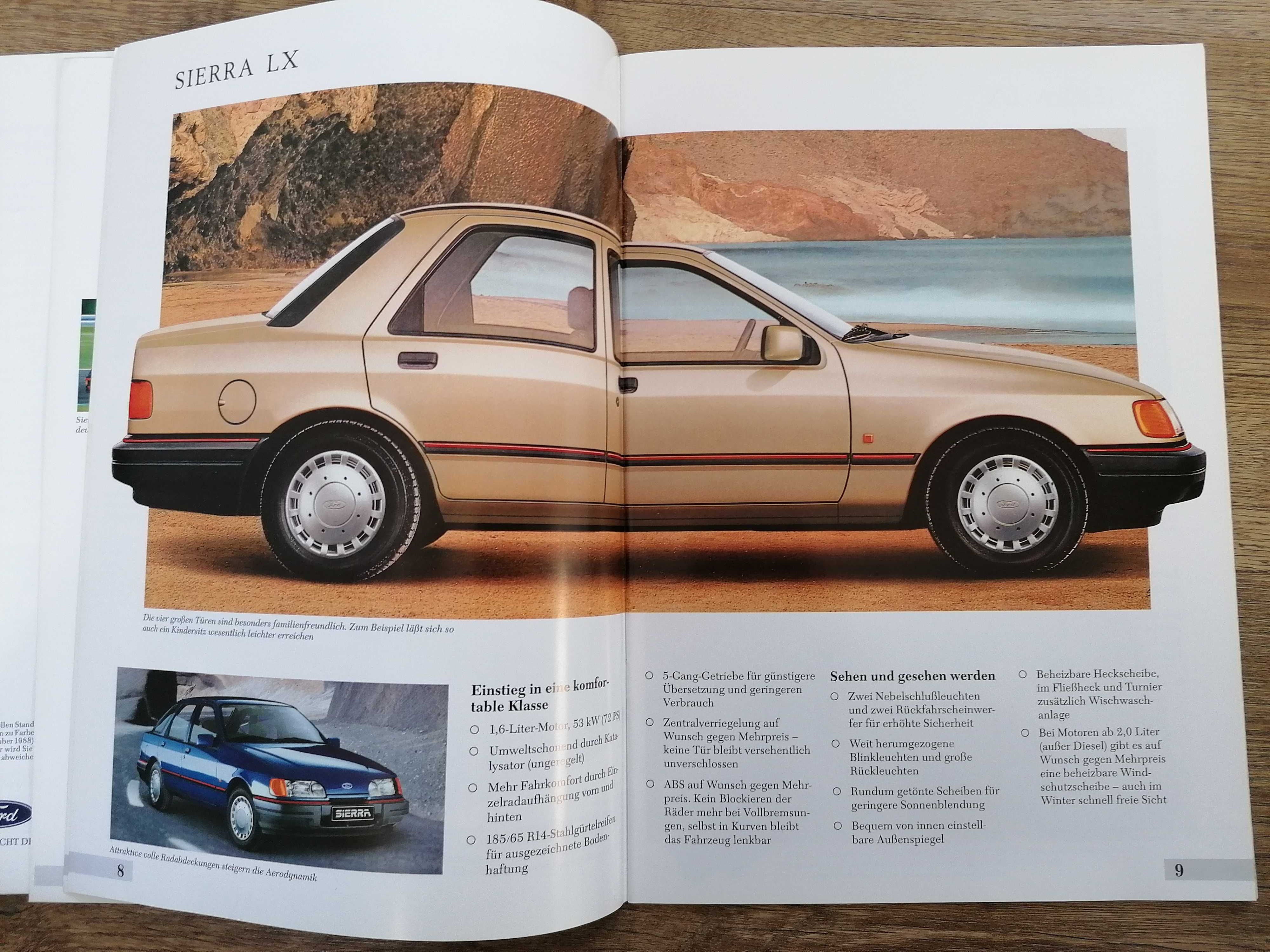 Prospekt Ford Sierra LX GL Ghia XR 4x4 Coupe Turnier