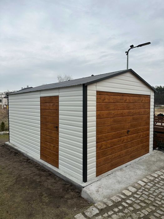 Garaż blaszany wzmocniony ocynkowany akrylowy 3x5