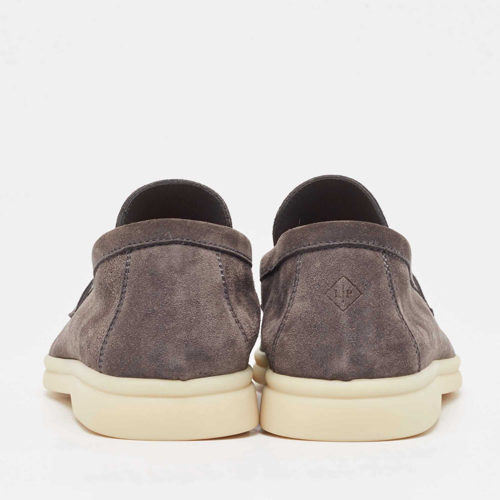 Лофери Loro Piana Summer Charms Walk Loafer Suede Gray