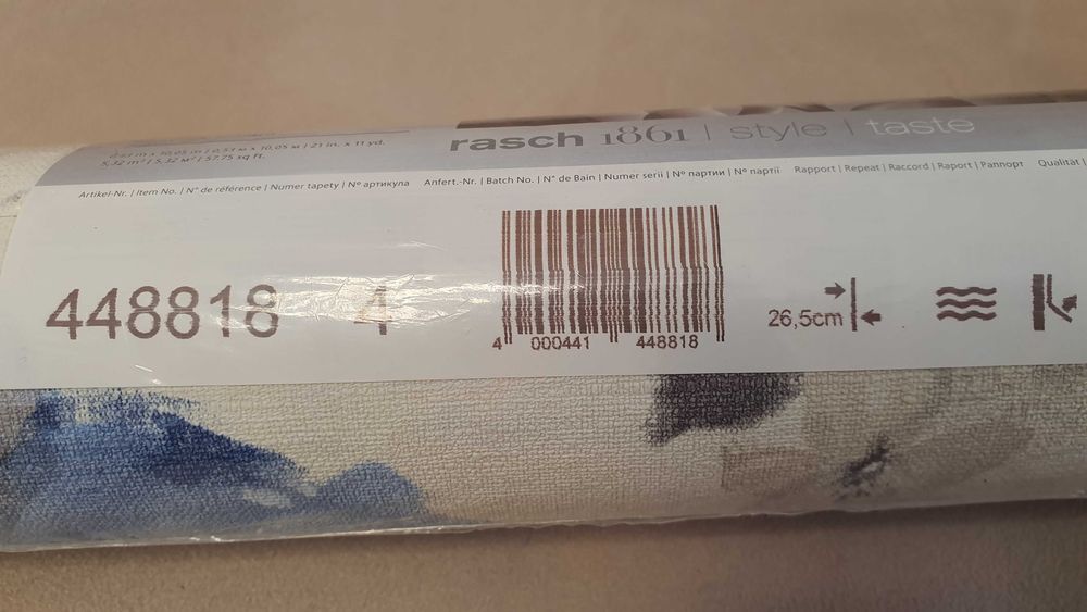 Tapeta RASCH niebieskie kwiaty blue flowers