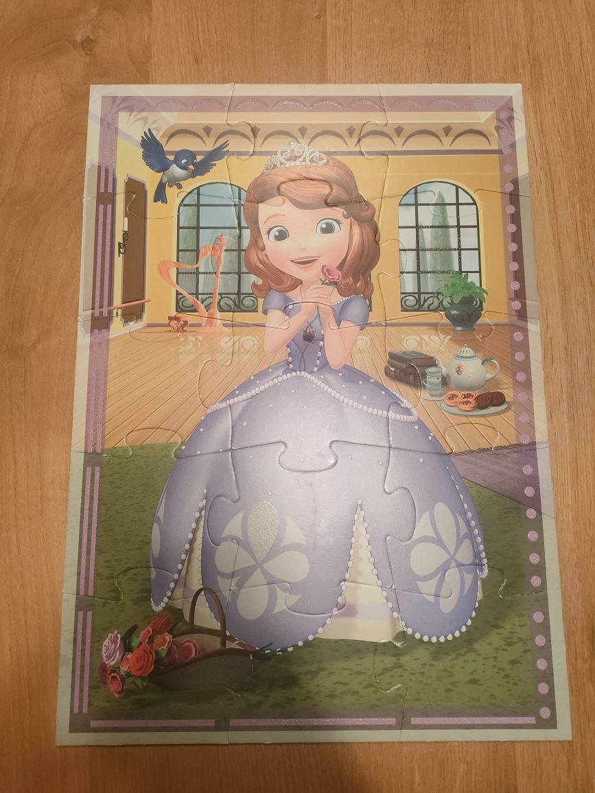 Puzzle sensoryczne 15 el dwustronne Disney Księżniczka Zosia