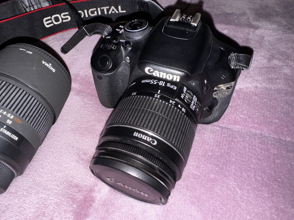 Canon 600d + objetiva 18-55mm+ objetiva 50-200mmm