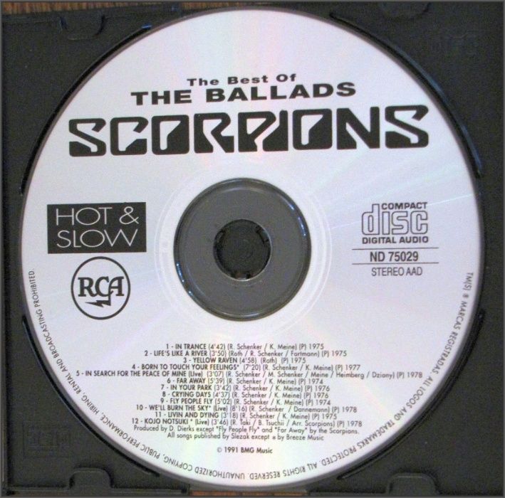 Scorpions. Hot & Slow: The Best Of The Ballads. Stereo AAD. Germany