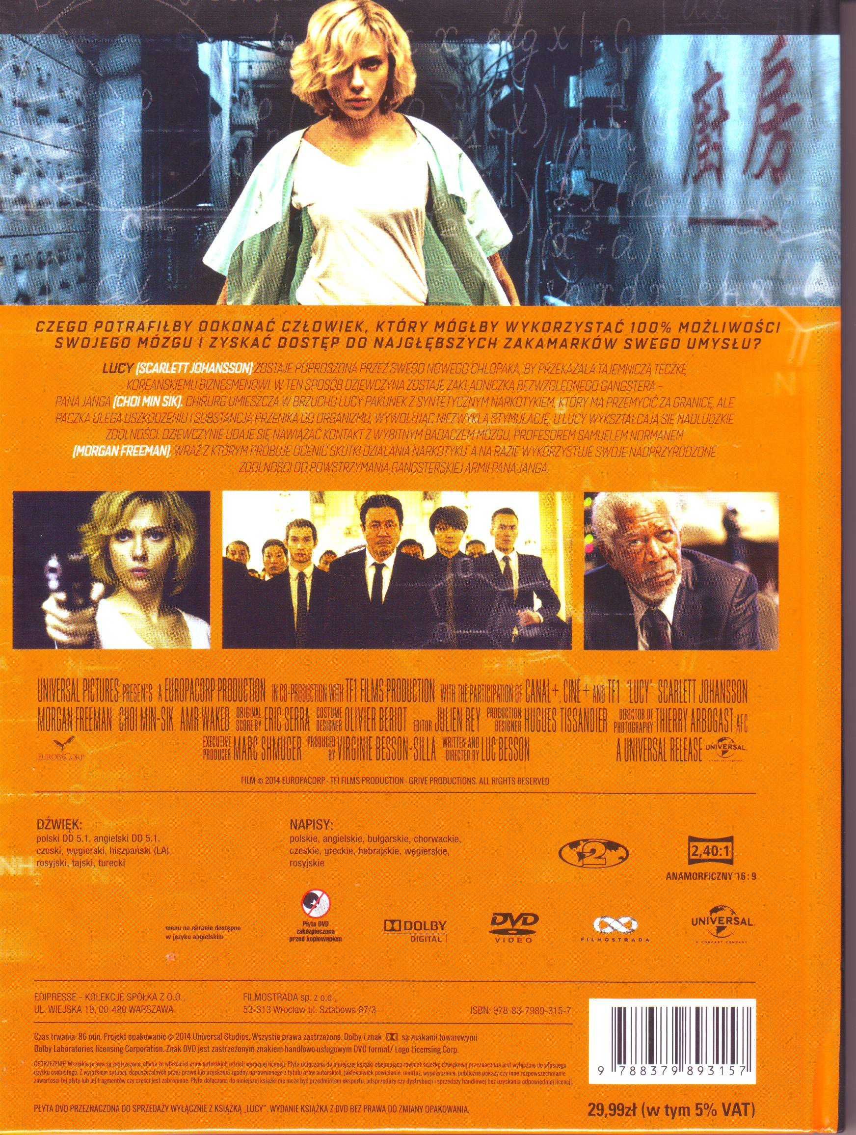 Film "Lucy" - polski lektor + książeczka. DVD
