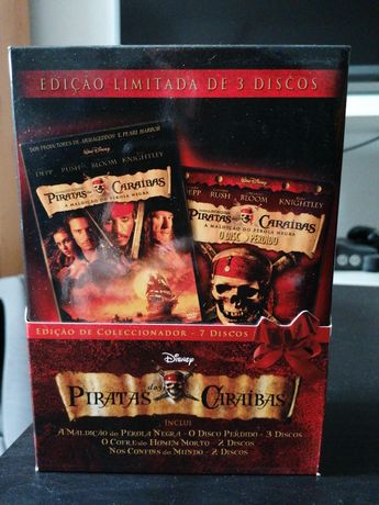 Piratas das Caraíbas, trilogia original, edição colecionador 7 discos