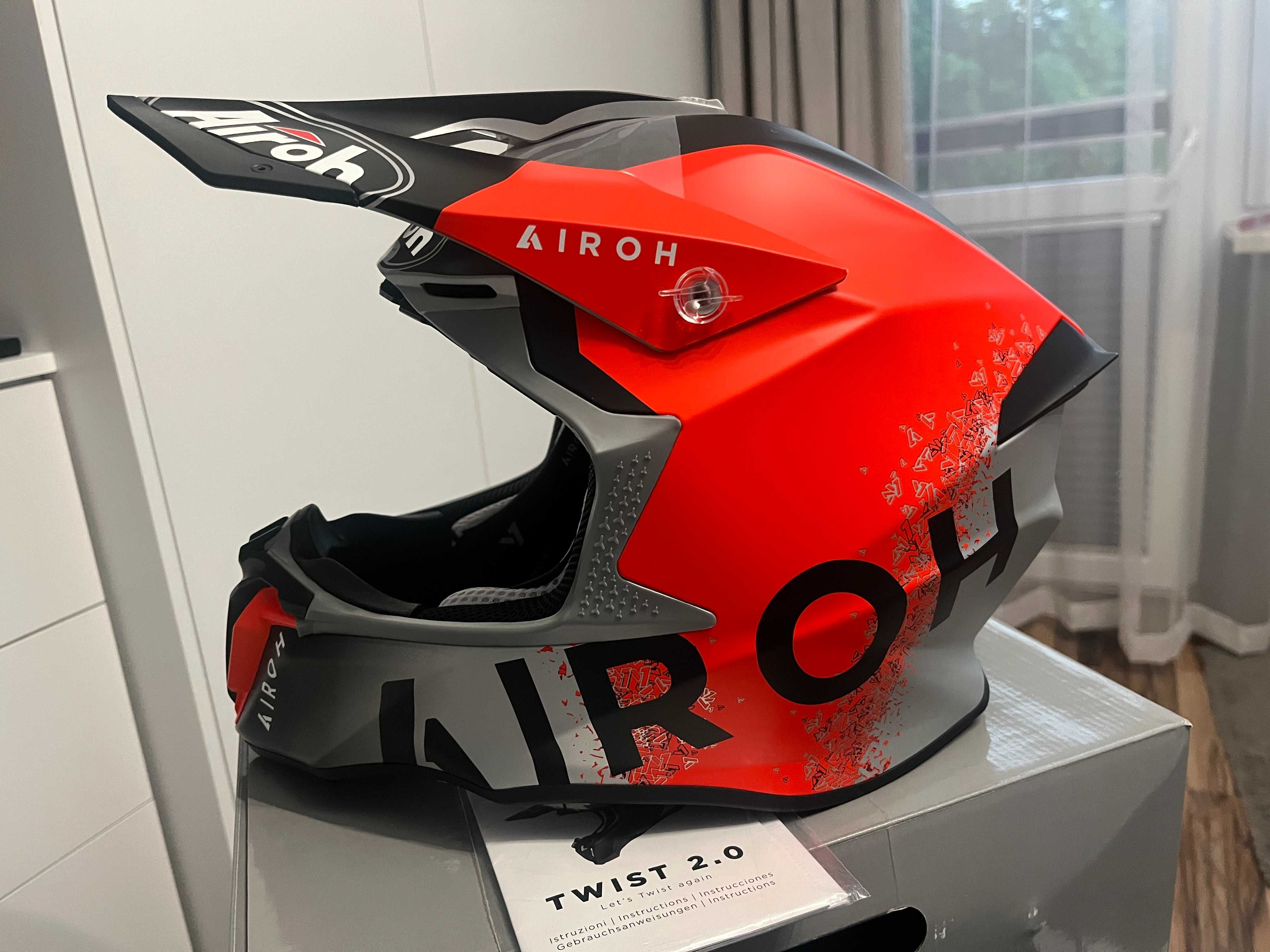 Kask AIROH Twist 2.0 Orange Matt MX (cross,quad,enduro,mtb) GWARANCJA