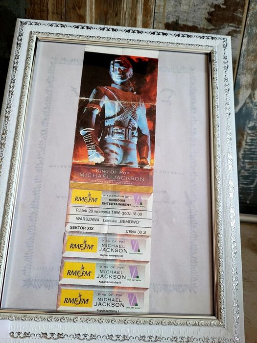 Bilet na koncert Michaela Jacksona z roku 1996 polska warszawa