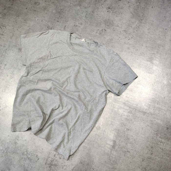 MĘSKA Koszulka Klasyczna Elegancka Calvin Klein Jeans Szara Basic Logo