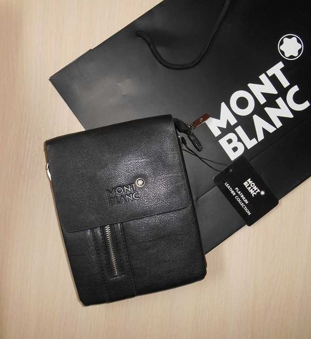 Męska torba Listonoszka MONT BLANC, skóra, Niemcy 0825-1