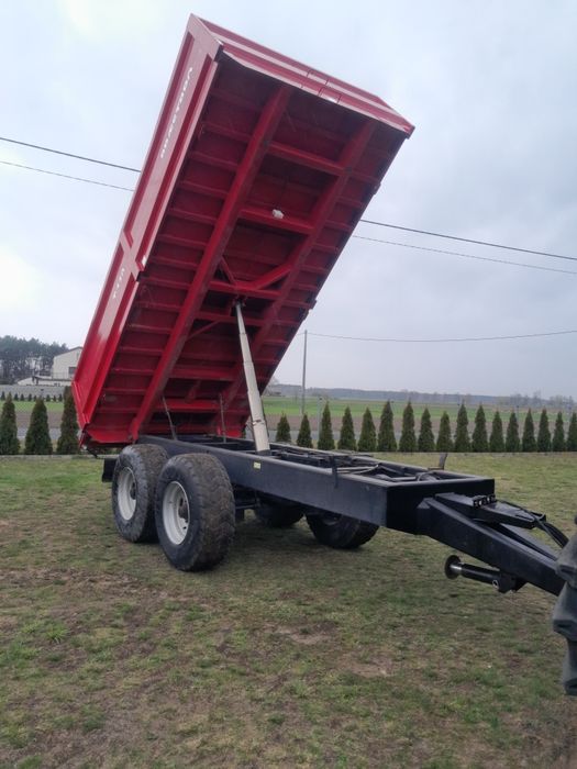 Przyczepa budowlana rolnicza skorupka  tandem