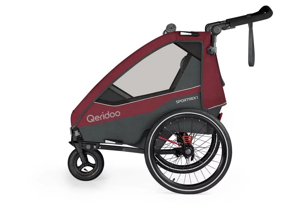 Qeridoo Sportrex 1 Cayenne Red wózek przyczepka rowerowa