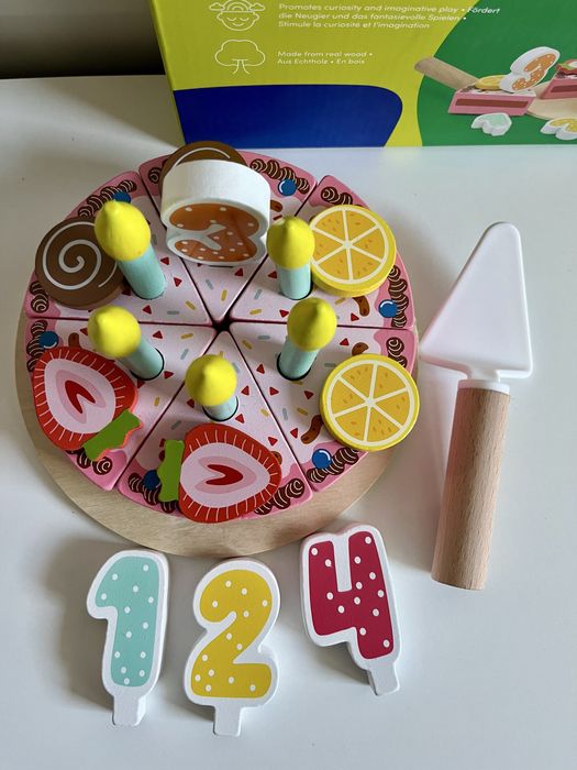 НОВИНКА! Деревʼяний набір піца,торт,морозиво lupilu