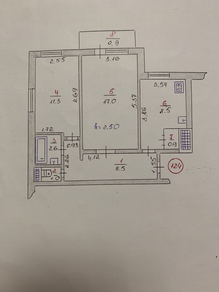 Продаж квартири 2-х кімн по вул.Героїв України,3