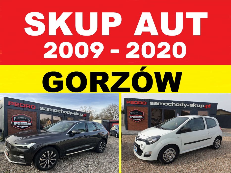 SKUP AUT GORZÓW (2009r-2020r) - W pełni sprawne lub do naprawy