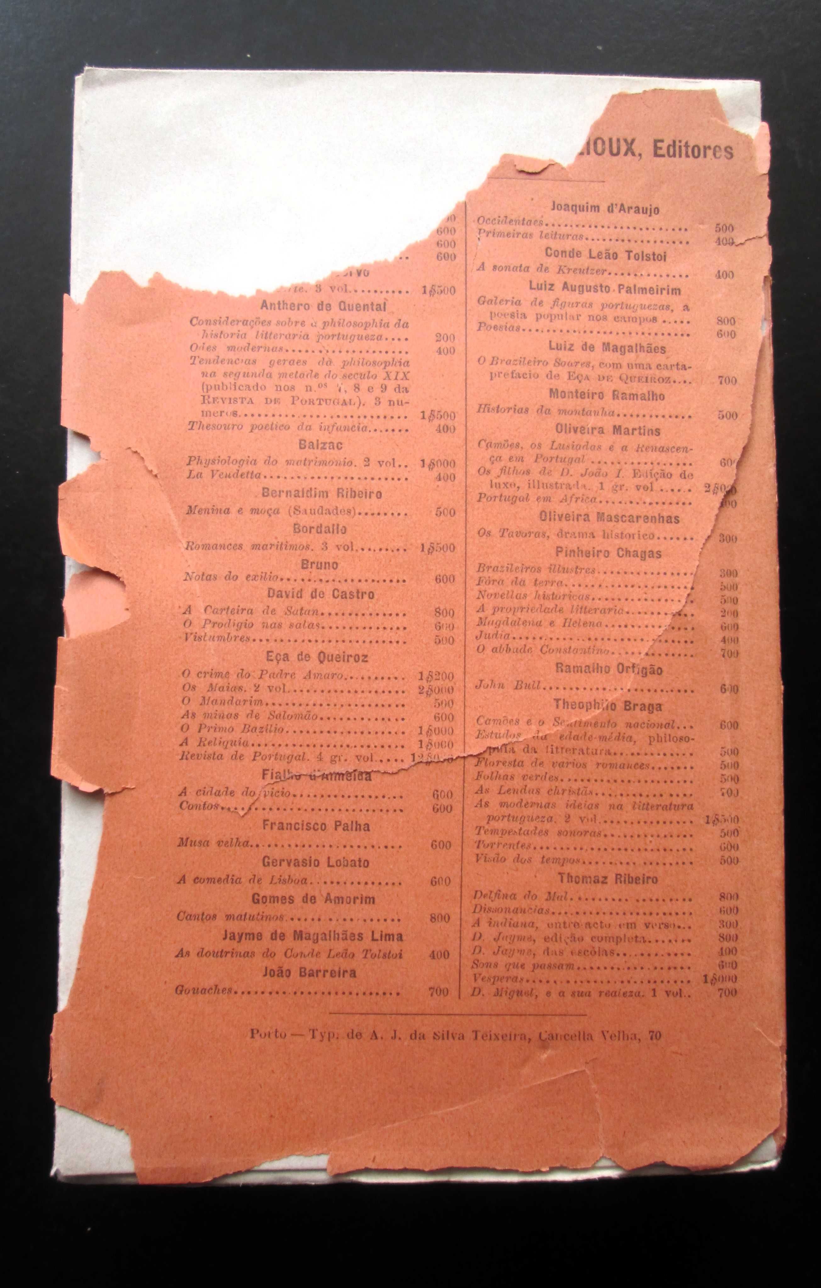 1892 - Theophilo Braga e a sua obra