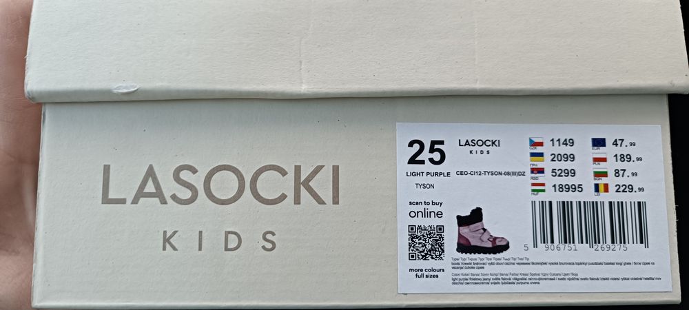 Buty zimowe dziecięce Lasocki r25