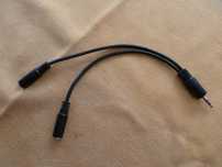 rozdzielacz sygnału mini jack na 2 gniazda oraz kabel 3 RCA/3 RCA