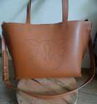 Torebka shopper Pinko Everyday skóra camel
