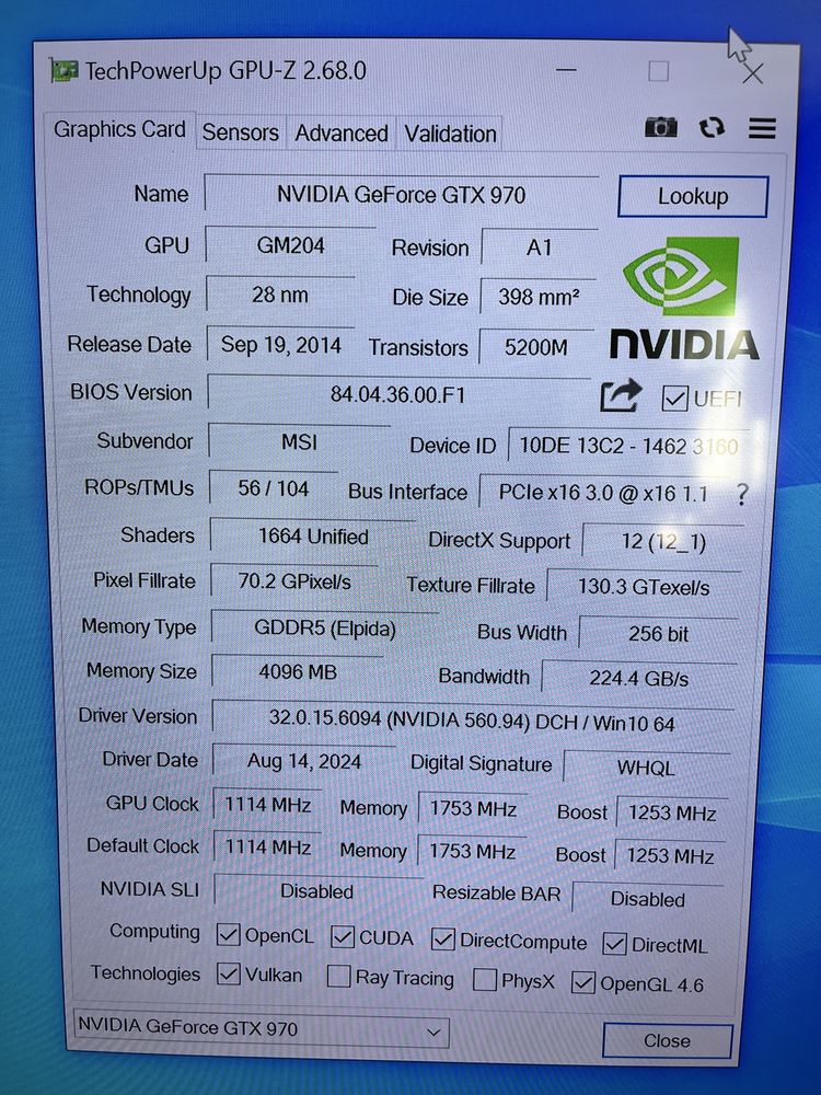 GTX970 4gb MSI Red Dragon ігрова відеокарта