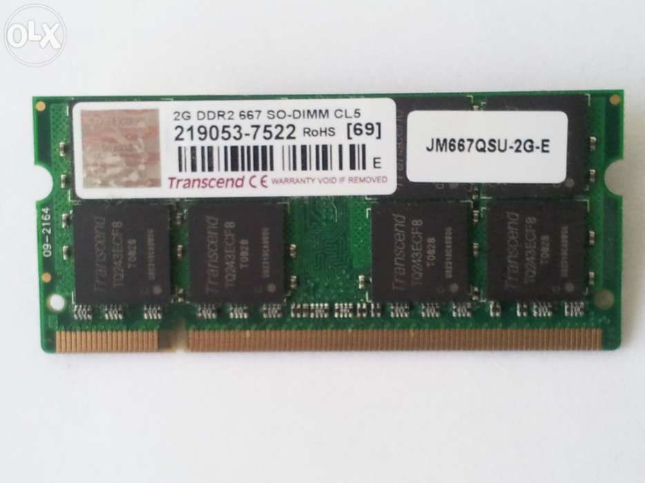Memória ram 2gb paraportatil