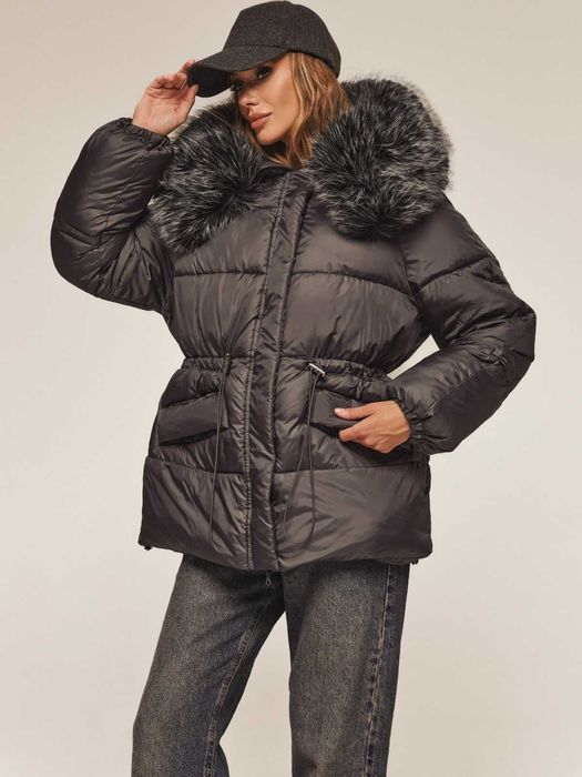 Куртка зимова бомбер пуфер пуховик пальто оверсайз