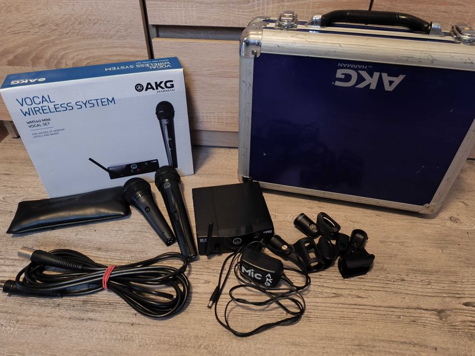 Mikrofony AKG 58, Shure Wms 40 mini pros
