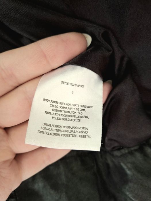 Kurtka skórzana naturalna ramoneska czarna motocyklówka