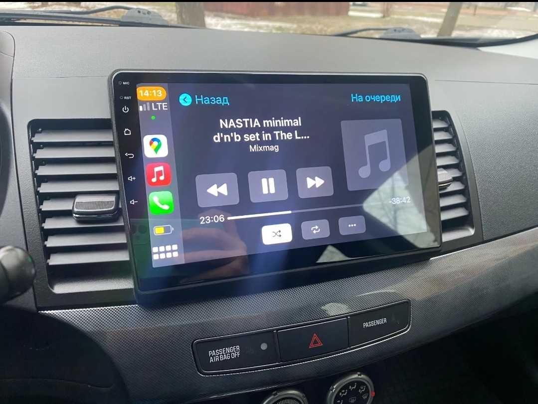 нова магнитола lancer x android лансер 10 MITSUBISHI