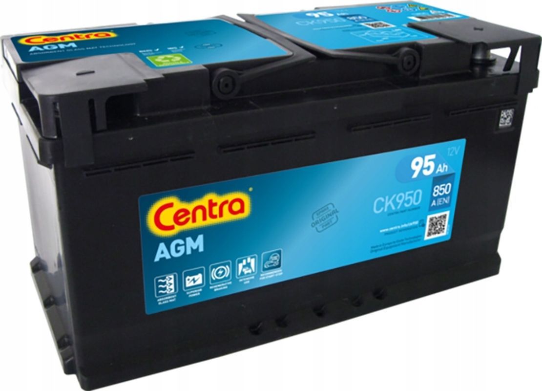 Akumulator Centra Ck950 Agm 95ah/850a 12v P+
